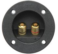 Speaker socket, panel mounting, soldered conntacts, gold plated