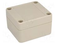 Enclosure: multipurpose; X: 60mm; Y: 65mm; Z: 40mm; ABS; grey; IP65 COMBIPLAST