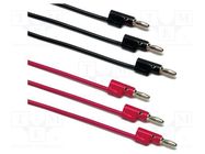 Test leads; Urated: 30V; Inom: 15A; banana plug 4mm,both sides FLUKE