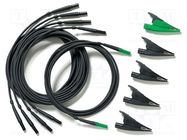 Test leads; black, green; test leads x5,aligator clip x5 FLUKE