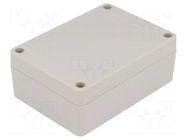Enclosure: multipurpose; X: 75mm; Y: 105mm; Z: 40mm; ABS; grey; IP65 COMBIPLAST