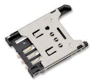 CONNECTOR, MINI SIM, HINGED, 6WAY