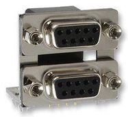 D SUB, DUAL, RECEPTACLE, RECEPTACLE, 9P