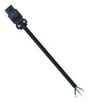 CABLE, POWER, EL LED, BLACK, 1M