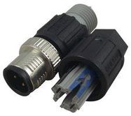 PLUG, M12, PLUSCON, A CODE, 4 WAY