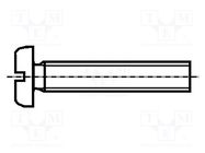 Screw; M4x30; 0.7; Head: cheese head; slotted; polyamide; DIN 85A BOSSARD