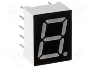 Display: LED; 7-segment; 10.16mm; 0.4"; No.char: 1; red; 40mcd; anode OPTO Plus LED