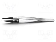 Tweezers; strong construction; Blades: narrow; ESD; Blade: 1x0.6mm 