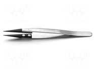 Tweezers; strong construction; Blades: narrow; ESD; Blade: 1x0.6mm IDEAL-TEK