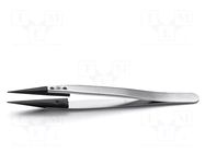 Tweezers; 130mm; Blades: narrow; ESD; Blade: 1x0.6mm IDEAL-TEK