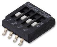 DIP SWITCH, SPST, 0.025A, 24VDC, SMD