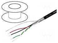 Wire; 1x2x0.14mm2,2x0.22mm2; USB 2.0; stranded; OFC; black; 100m TASKER