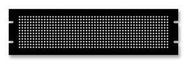 PANEL, STEEL, BLACK, 1U, PERFORATED