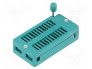 Socket: integrated circuits; ZIF; DIP24; 7.62/15.24mm; THT; 50VDC 