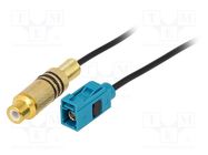 Cable; Fakra socket,RCA socket; straight; 0.25m 4CARMEDIA