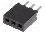Connector: pin strips; socket; female; PIN: 3; straight; 1A; THT CONNFLY