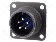 Connector: circular; socket; PIN: 5; male; soldering; 97; 13A; 200VAC AMPHENOL