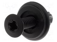 Rivet; polyamide; black; dismountable,screw-in; Ømount.hole: 6mm KSS WIRING