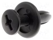 Rivet; polyamide; black; dismountable,screw-in; UL94V-2; L: 14.2mm KSS WIRING