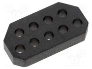 Ferrite: plate; D-Sub; 44Ω; Body dim: 14.4x7.6x2.7mm; Holes no: 16 RICHCO