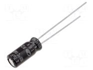 Capacitor: electrolytic; THT; 47uF; 16VDC; Ø5x11mm; Pitch: 2mm; ±20% SAMWHA