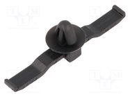 Holder; push-in; UL94V-2; black; Panel thick: max.1.2mm; Ht: 7.7mm HELLERMANNTYTON