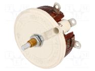 Potentiometer: shaft; single turn; 10Ω; 100W; 6.35mm; wirewound OHMITE