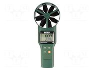 Thermoanemometer; LCD; (4000); Vel.measur.resol: 0.01m/s EXTECH