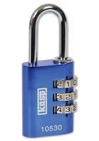 LOCK, COMBI, ALUMINIUM, 30MM, BLUE