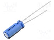 Capacitor: electrolytic; THT; 1000uF; 10VDC; Ø10x16mm; Pitch: 5mm NICHICON