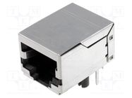 RJ45; socket; PIN: 8; Cat: 5e; shielded; Layout: 8p8c; on PCBs; THT BEL FUSE