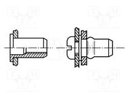 Rivet nuts; M10; aluminium; BN 4574; Ømount.hole: 12.1mm; UT/ALF BOSSARD