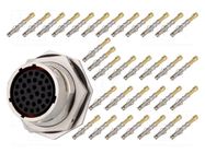 Connector: circular; socket,plug; PIN: 32; female; crimped; RT360 AMPHENOL