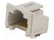 Connector: RJ45; socket; PIN: 8; Cat: 5; gold-plated; Layout: 8p8c TE Connectivity