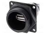 Adapter; socket; USB A socket-front,USB B socket-back; PIN: 4 SWITCHCRAFT