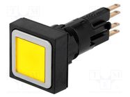 Switch: push-button; 16mm; Stabl.pos: 2; yellow; filament lamp EATON ELECTRIC