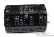 CAP, 10000┬╡F, 50V, ALU ELEC, SNAP IN