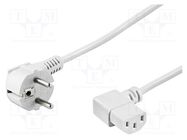 Cable; 3x1mm2; CEE 7/7 (E/F) plug angled,IEC C13 female 90° LIAN DUNG