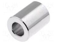 Spacer sleeve; 10mm; cylindrical; brass; nickel; Out.diam: 5mm DREMEC