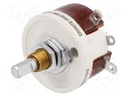 Potentiometer: shaft; single turn; 100Ω; 25W; 6.35mm; wirewound OHMITE