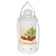 LED Christmas lantern, 19.5 cm, 3× AA, indoor, warm white, timer, EMOS