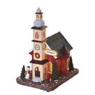 LED Christmas church, 17.5 cm, 3× AA, indoor, warm white, EMOS