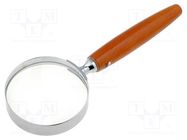 Hand magnifier; Mag: x3; Lens: Ø65mm ENGINEER