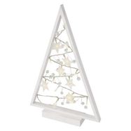 LED decoration – glowing tree with decorations, 40 cm, 2x AA, indoor, warm white, timer, EMOS