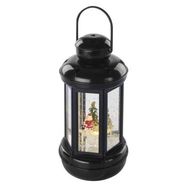 LED decoration – Christmas lantern with Santa, 20 cm, 3x AAA, indoor, warm white, timer, EMOS