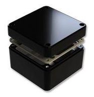 ENCLOSURE, ALU, BLK, 125X125X80MM, IP68