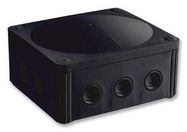 JUNCTION BOX, PP, BLK, 140X140X82, IP67