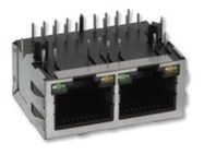 JACK, MODULAR, RJ45, 2PORT, 8P8C