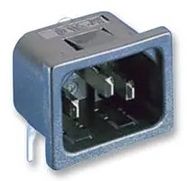 POWER INLET, IEC, PC PANEL SNAP FIT, 15A