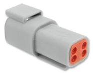 CONNECTOR HOUSING, RCPT, 4 WAY, PLASTIC